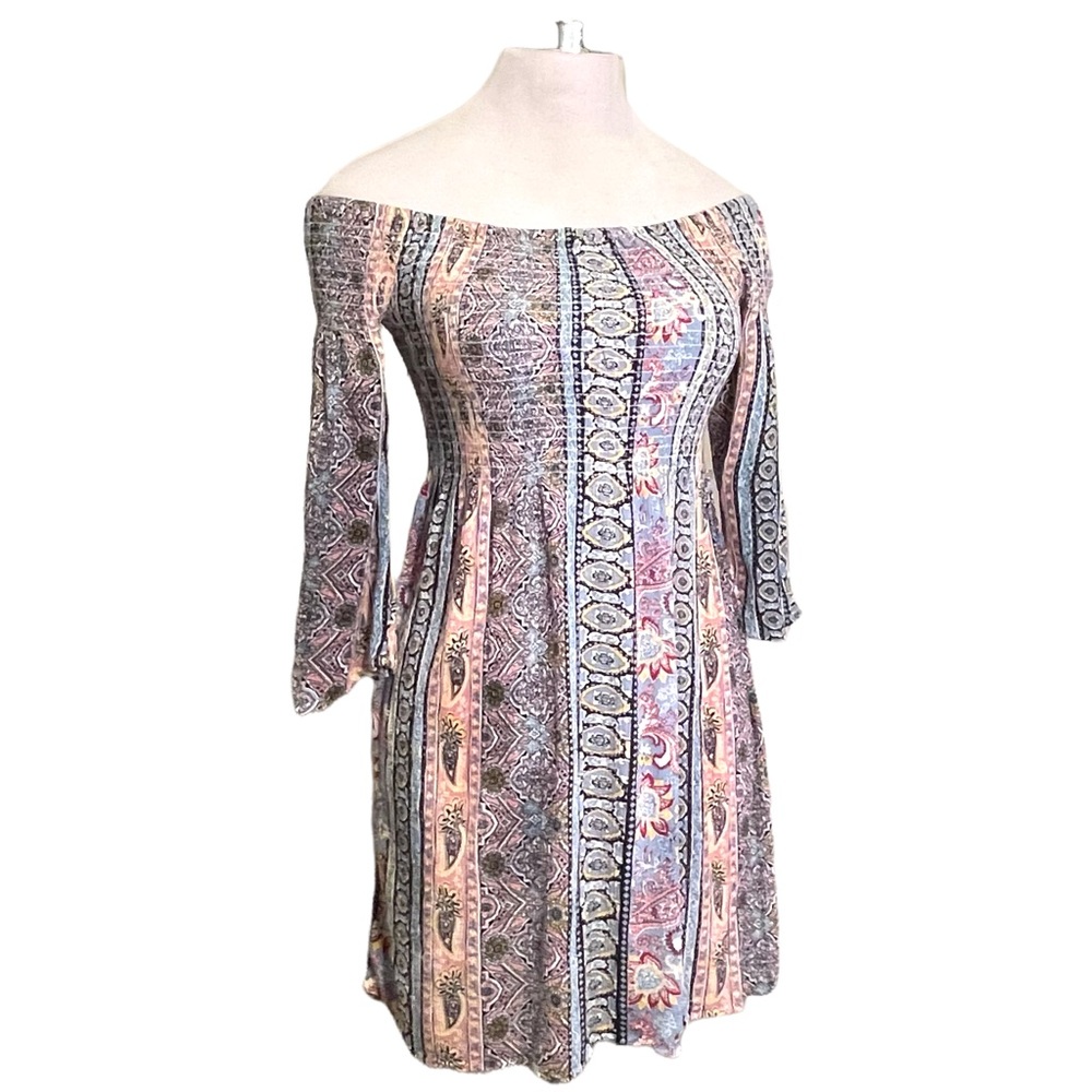 Smocked Bodice Mini Dress - Picture 4 of 8